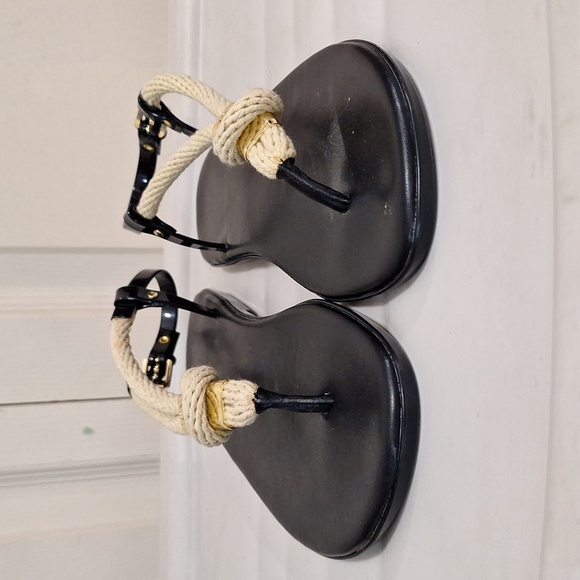 Michael Kors "Holly" jelly sandals - black/rope - 7 - Picture 2 of 10